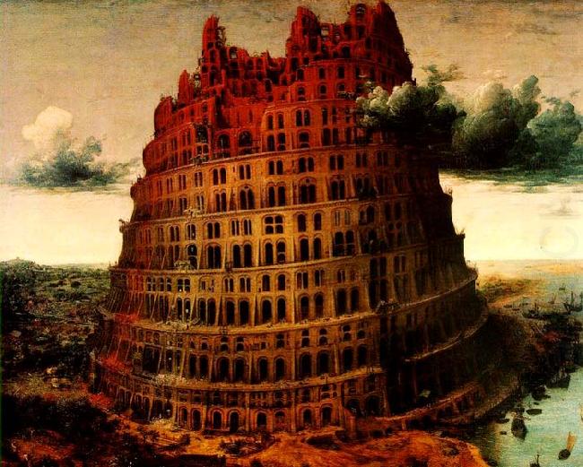 BRUEGEL, Pieter the Elder The-Little-Tower of Babel oil painting picture